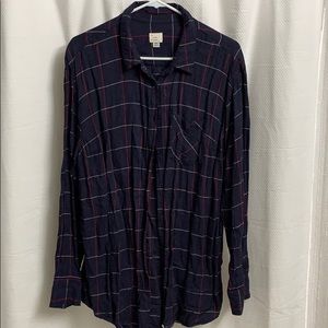 NWOT A New Day Plaid Top